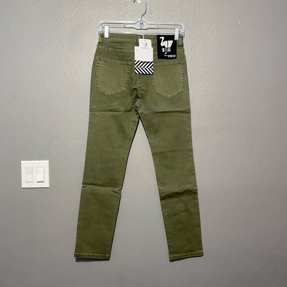 Sandrine Rose Free People Army Green Skinny Jeans Women's Size 26 - Picture 2 of 8